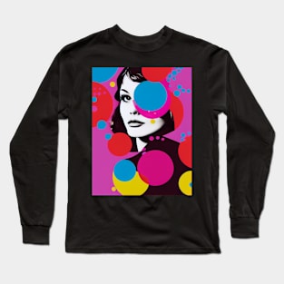 Modern woman in pop-art style Long Sleeve T-Shirt